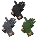 CHENMEI Winter Gloves for Men Women-Warm TouchScreen Cold Weather Gloves,Wool Knit Thermal Adults Gloves for Driving Texting