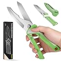 Chenovate® Heavy Duty Kitchen Scissors,Kitchen Shears with Knife & Scissor Switch Lock,Food Scissors Fit for Poultry Bones,Turkey,Meat Cutting,Veggies,Fish,Pizza(green)