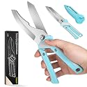 Chenovate® Heavy Duty Kitchen Scissors,Kitchen Shears with Knife & Scissor Switch Lock,Food Scissors Fit for Poultry Bones,Turkey,Meat Cutting,Veggies,Fish,Pizza(blue)