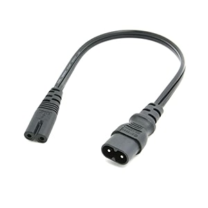 chenyang iec 60320 c8 plug to c7 receptacle male to female extension power supply main adapter cable 30cm 03m
