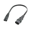 Chenyang IEC 60320 C8 Plug to C7 Receptacle Male to Female Extension Power Supply Main Adapter Cable 30Cm 0.3M