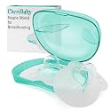 CheriBaby Nipple Shield, Contact Nipple Shield for Breastfeeding with Difficulty Sucking or Flat or Inverted Nipples, 1 Pair with Carrying Case, 100% Food Grade Silicone, BPA/BPS Free, 20mm