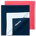 Cherilo Instadry Extra Absorbent Baby Dry Sheet/Bed Protector - Large (Pack of 2,Pink + Salmon Rose)