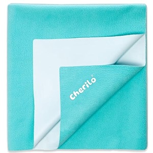 cherilo quick dry waterproof protector baby dry sheets small 50cm x 70cm sea green pack of 1