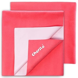 cherilo quick dry waterproof protector baby dry sheets small 50cm x 70cm salmon rose pack of 2