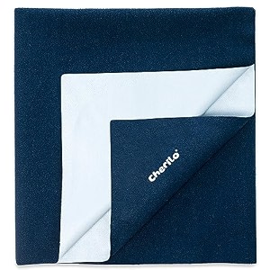 cherilo quick dry waterproof protector baby dry sheet medium 70cm x 100cm navy blue