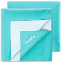 Cherilo Quick Dry Waterproof Protector Baby Dry Sheets, Small (50cm X 70cm)| Sea Green, Pack of 2