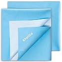 Cherilo Quick Dry Waterproof Protector Baby Dry Sheets, Small (50cm X 70cm)| Sky Blue, Pack of 2