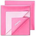Cherilo Quick Dry Waterproof Protector Baby Dry Sheets, Small (50cm X 70cm)| Pink, Pack of 2