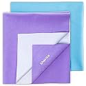 Cherilo Waterproof Baby Bed Protector Sheet Combo, Small (Violet + Sky Blue)
