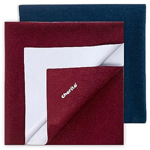 cherilo waterproof quickdry baby dry sheet combo pack medium maroon  navy blue