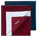 Cherilo Waterproof Quickdry Baby Dry Sheet Combo Pack, Medium (Maroon + Navy Blue)