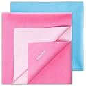 Cherilo Waterproof Quickdry Baby Dry Sheet Combo Pack, Medium (Pink + Sky Blue)