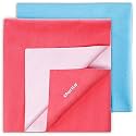 Cherilo Waterproof Quickdry Baby Dry Sheet Combo Pack, Medium (Salmon Rose + Sky Blue)