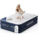 CHERIMOR Queen Air Mattress with Built-in Pump 20" &amp; Luxury Quilted Topper