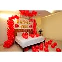 CherishX.com Happy Anniversary Romantic Surprise Decoration kit - Golden Colour - 167 Items Combo - with Heart Shaped foil Balloons, I Love You foil Balloon Letter, Latex &amp; Chrome Balloons