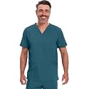 Cherokee Infinity Men's V-Neck Scrub Top with 3 Pockets and 360° Stretch