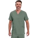 Cherokee Infinity Men's V-Neck Scrub Top with 3 Pockets and 360° Stretch