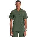 Cherokee Infinity Mens Scrubs Top V-Neck Modern Fit 2 Pocket 360° Stretch