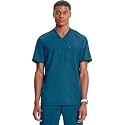 Cherokee Infinity Mens Scrubs Top V-Neck Modern Fit 2 Pocket 360° Stretch