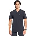 Cherokee Infinity Mens Scrubs Top V-Neck Modern Fit 2 Pocket 360° Stretch