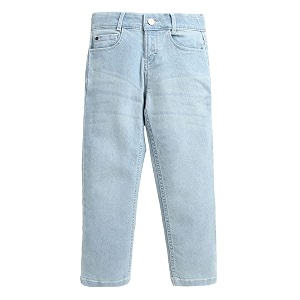 cherry crumble blue washing effect denim casual wear regular fit summer trouser for boys