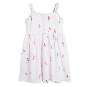Cotton Blend Kids Halter Neck A-Line Dress