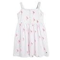 Cotton Blend Kids Halter Neck A-Line Dress