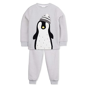 Kids Unisex Penguin Applique Cotton Blend Nightsuit