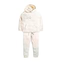 THE ORIGNAL CHERRY CRUMBLE CALIFORNIA Unisex Cherry Crumble Kids Boys & Girls Beige Polar Fleece Monotone Color Block Applique Day Wear Winterblock Go Set (Ws-Btnbset-7238_18-24Months)