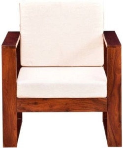 cherry wood rosewood sheesham fabric 1 seater  sofa finish color - honey finish diydo-it-yourself