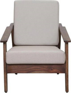 cherry wood rosewood sheesham fabric 1 seater  sofa finish color - provincial teak diydo-it-yourself