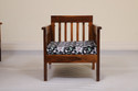 Cherry Wood Rosewood (Sheesham) Fabric 1 Seater  Sofa (Finish Color - Teak Finish, DIY(Do-It-Yourself))