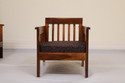 Cherry Wood Rosewood (Sheesham) Fabric 1 Seater  Sofa (Finish Color - Teak, DIY(Do-It-Yourself))