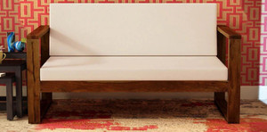 cherry wood rosewood sheesham fabric 2 seater  sofa finish color - provincial teak diydo-it-yourself
