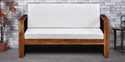 Cherry Wood Rosewood (Sheesham) Fabric 2 Seater  Sofa (Finish Color - Teak Finish, DIY(Do-It-Yourself))
