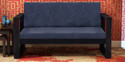 Cherry Wood Rosewood (Sheesham) Fabric 2 Seater  Sofa (Finish Color - Warm Chestnut Finish, DIY(Do-It-Yourself))