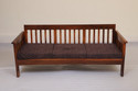 Cherry Wood Rosewood (Sheesham) Fabric 3 Seater  Sofa (Finish Color - Teak, DIY(Do-It-Yourself))