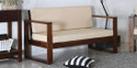Cherry Wood Sheesham Solid Wood Fabric 2 Seater  Sofa (Finish Color - Provincial Teak Finish, DIY(Do-It-Yourself))