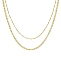 CHESKY 14K Gold Plated Layered Chain Necklace for Women