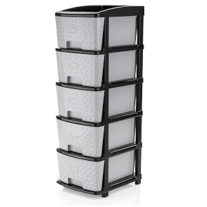 chest of drawers  versatile drawer storage organizer amp organisers storage box for ideal for neat and tidy storage solutions plastic drawers storage greyampblack 5xl38d x 30w x 973h cm