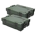Cheston High Grade Plastic Tool Box for Tools I Tool Kit Box for Garage and Home/Tool Box Without Tools I Professional Stackable Boxes with Interlocking System with One-Click, Small Set of 2