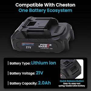 cheston one 2000 mah battery 21v with charger 2 battery and 1 charger  battery  6 months warranty included