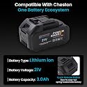 Cheston One 3000 mAh Battery 21V with Charger (1 Battery and 1 Charger) | 6 Months Warranty Included