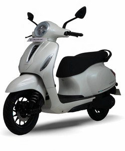 chetak c3502 electric scooter by bajaj auto booking for ex-showroom price with portable charger moon white