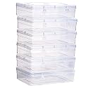 Chetan Clear Plastic Medium Storage Boxes (Set of 6) - Versatile Transparent Containers for Organizing Small Items (Size No - 4)