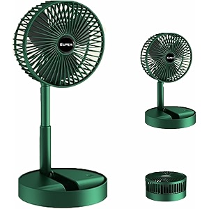 slim portable desk fan adjustable mini fan rechargable fan with long battery-life personal fan for home outdoor  multi color  mini folding fan