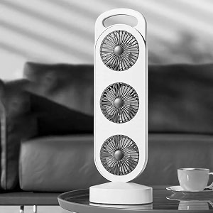 slim portable desk fan adjustable mini fan rechargable fan with long battery-life personal fan for home outdoor  multi color  3 layer fan