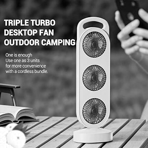 slim portable desk fan adjustable mini fan rechargable fan with long battery-life personal fan for home outdoor  multi color  3 layer fan