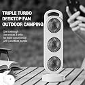 Slim Portable Desk fan, Adjustable Mini Fan, Rechargable Fan with, Long Battery-life Personal Fan for Home Outdoor, ( Multi Color ) (3 Layer Fan)